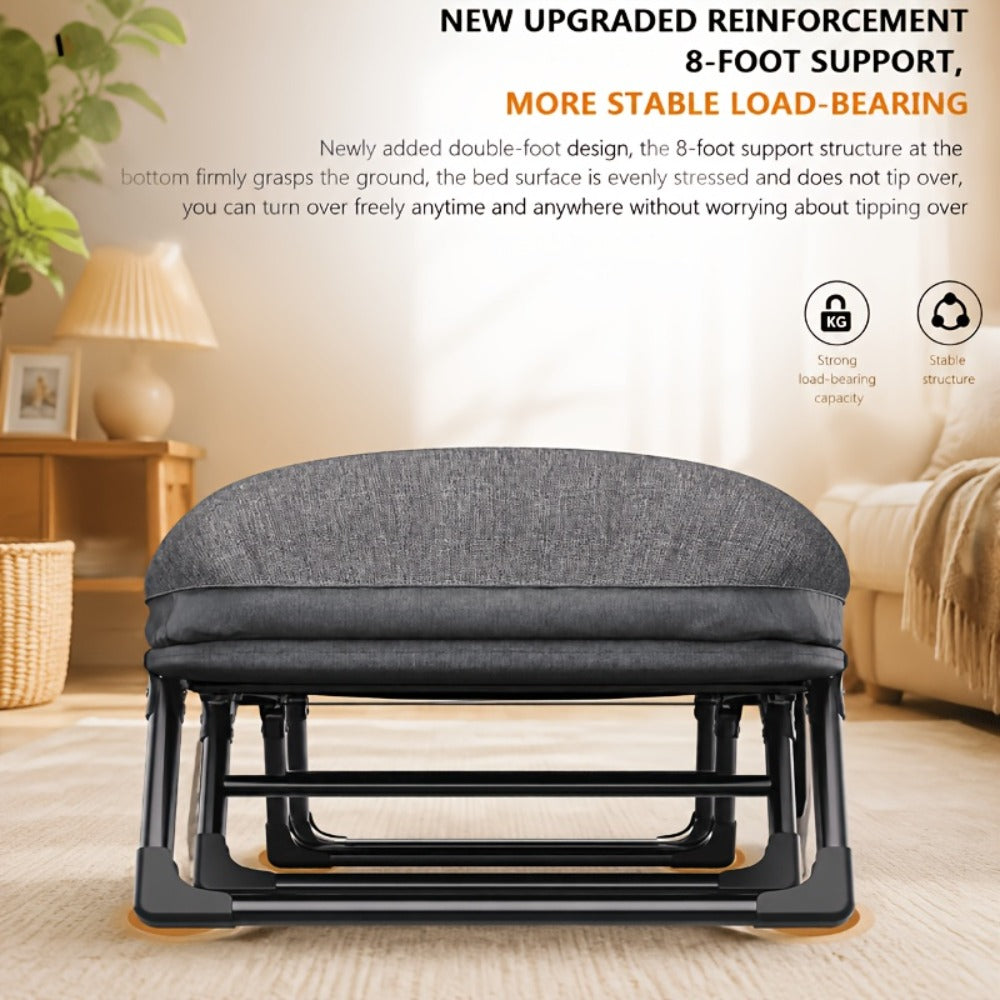 Folding Camping Cot with Mattress – 6-Position Backrest – product detail angle