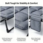 Folding Camping Cot with Mattress – 6-Position Backrest – additional product view 10