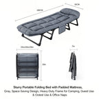 Folding Camping Cot with Mattress – 6-Position Backrest – additional product view 12