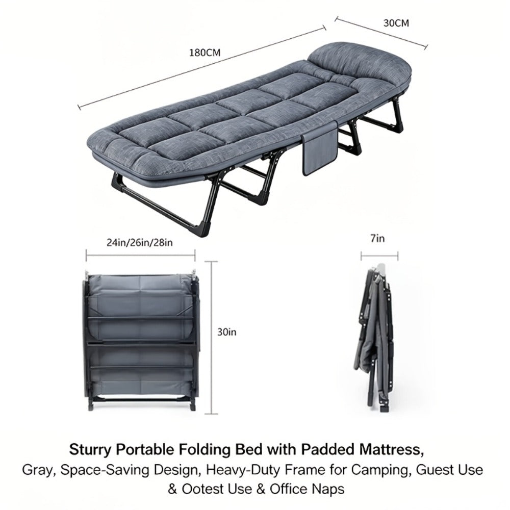 Folding Camping Cot with Mattress – 6-Position Backrest – additional product view 12