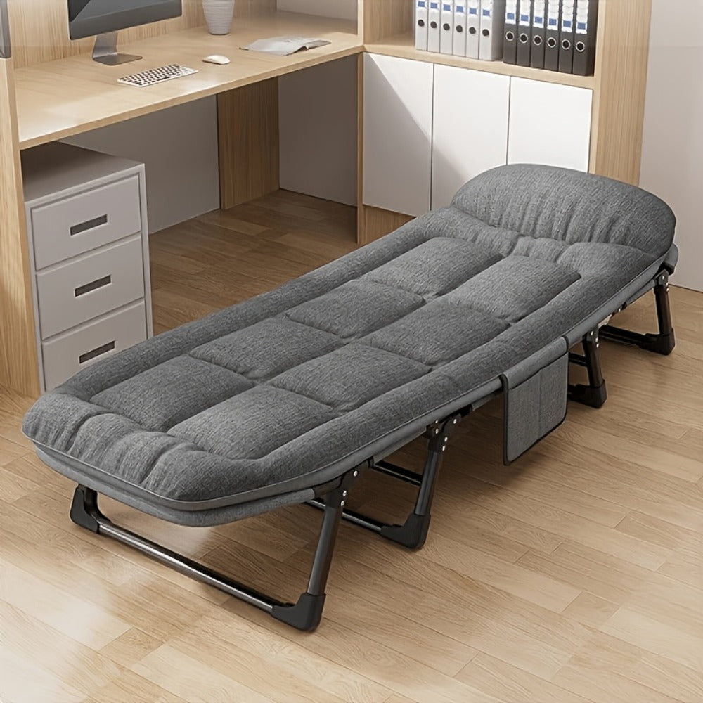 Folding Camping Cot with Mattress – 6-Position Backrest – main product view