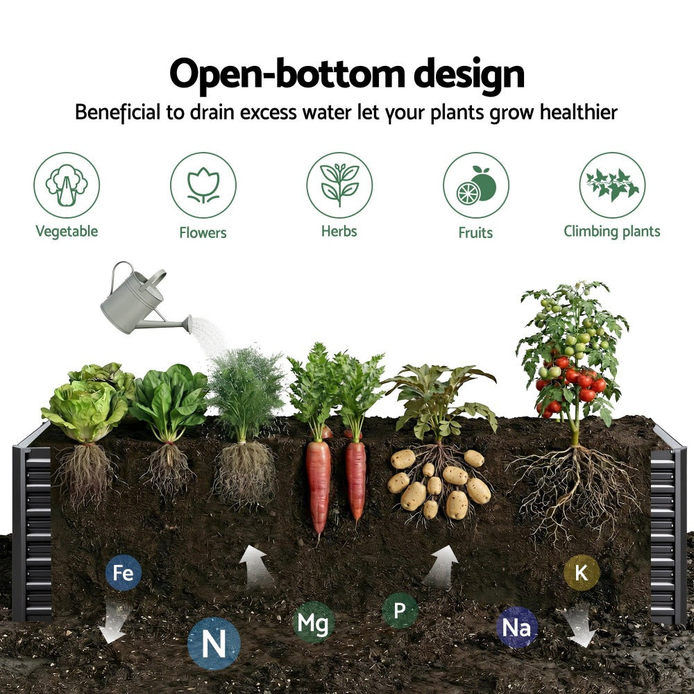 Galvanised Steel Raised Garden Bed – Rust-Resistant – product detail angle
