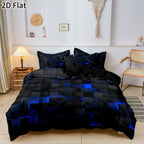 Gaming Plaid Duvet Cover Set – 3-Piece Printed Bedroom Bedding – additional product view 13