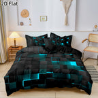 Gaming Plaid Duvet Cover Set – 3-Piece Printed Bedroom Bedding – additional product view 21
