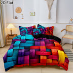 Gaming Plaid Duvet Cover Set – 3-Piece Printed Bedroom Bedding – additional product view 22