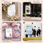 Golden Leather Heavy-Duty Wedding Sign Easel Stand - weddings, events – additional product view 11