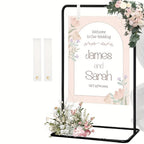 Golden Leather Heavy-Duty Wedding Sign Easel Stand - weddings, events – additional product view 9