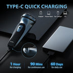 Gray Rechargeable Electric Razor Set - home and travel grooming – additional product view 10