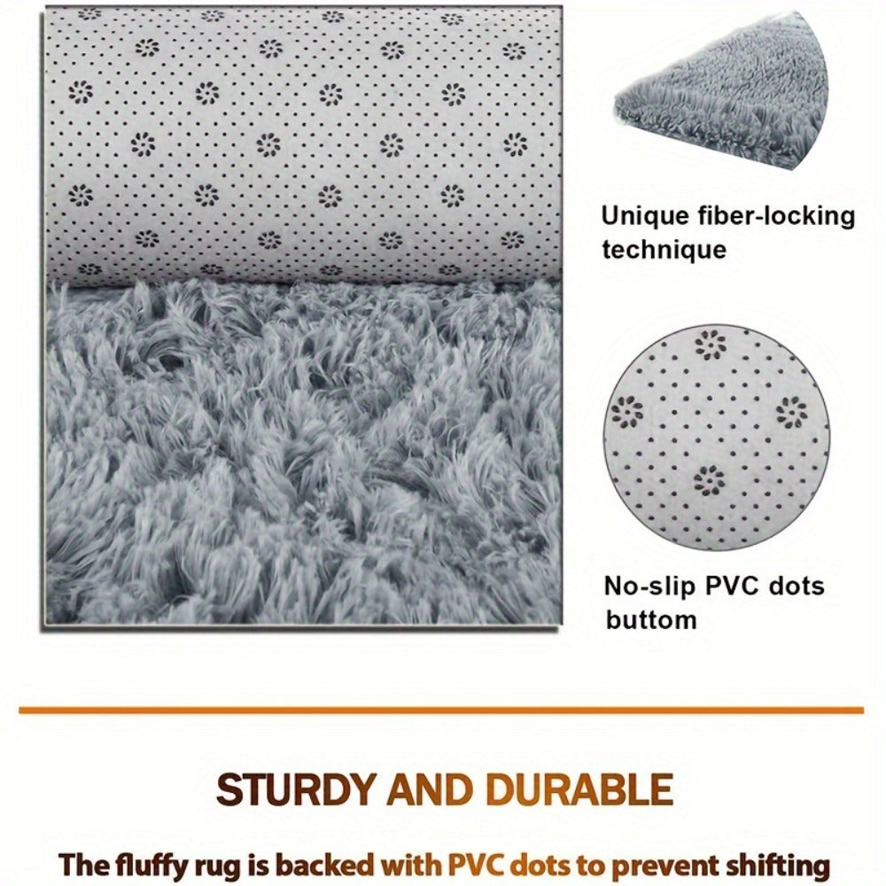 Grey Shag Area Rug product detail 12