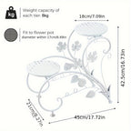 Half-Heart Metal Plant Stand Pair detail view 4 for Australian shoppers