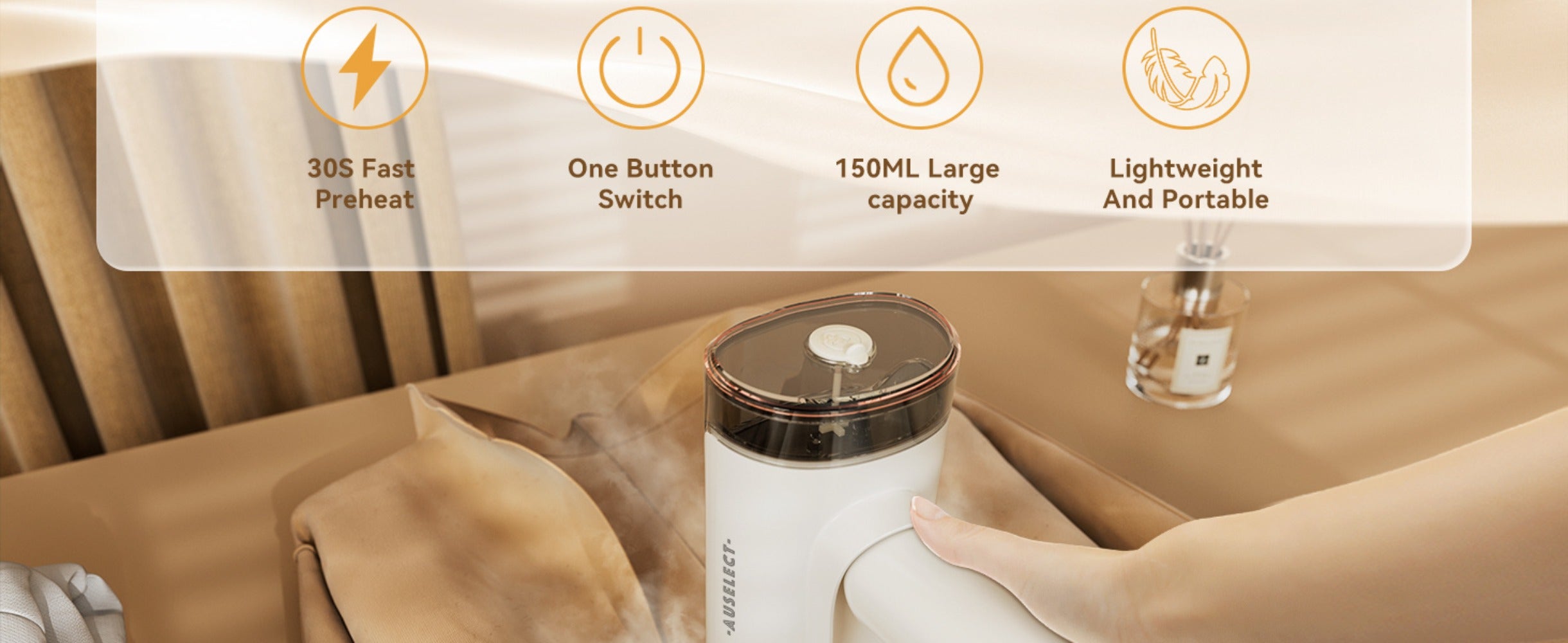 Handheld Garment Steamer - 1100W for Laundry Room – additional product view 16