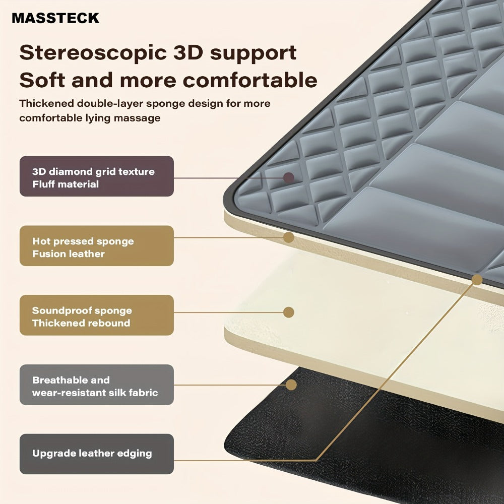 Heated Full-Body Massage Mat - home relaxation and seated rest – alternate design view