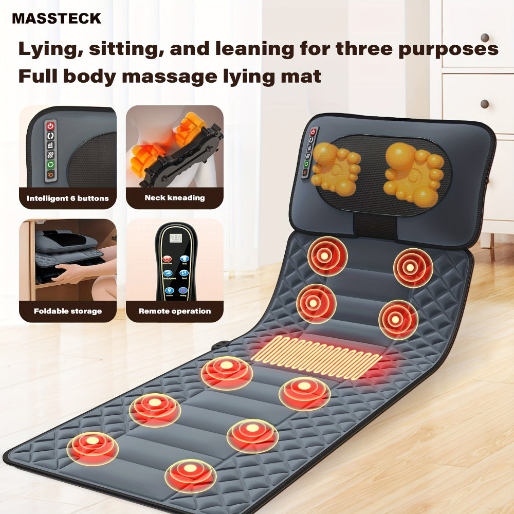 Heated Full-Body Massage Mat - home relaxation and seated rest – alternate product view