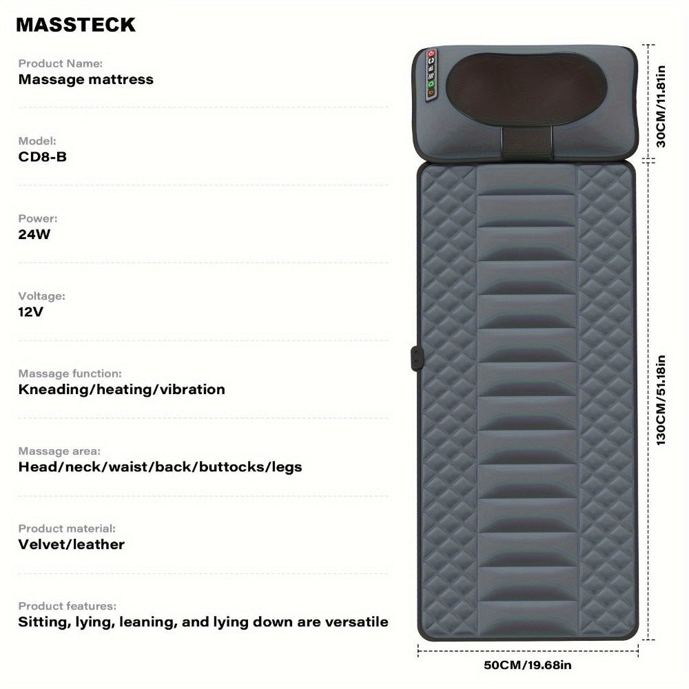 Heated Full-Body Massage Mat - home relaxation and seated rest – additional product view 9