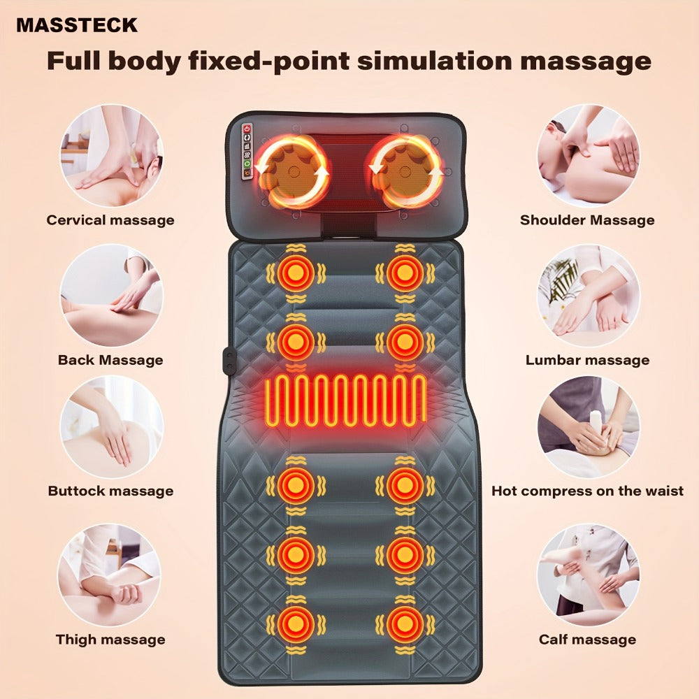 Heated Full-Body Massage Mat - home relaxation and seated rest – feature reference