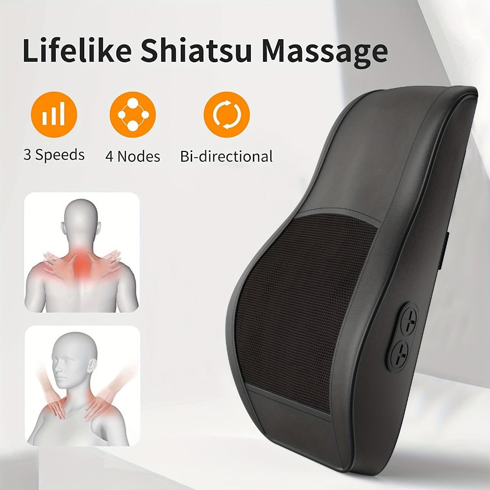 Heated Shiatsu Back and Neck Massager - home and office relaxation – feature reference