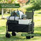 Heavy-Duty Foldable Utility Handcart - camping, gardening and beach – alternate design view