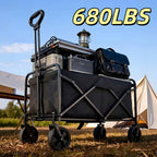 Heavy-Duty Foldable Utility Handcart - camping, gardening and beach – product detail angle