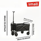 Heavy-Duty Foldable Utility Handcart - camping, gardening and beach – close-up product details