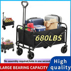Heavy-Duty Foldable Utility Handcart - camping, gardening and beach – main product view