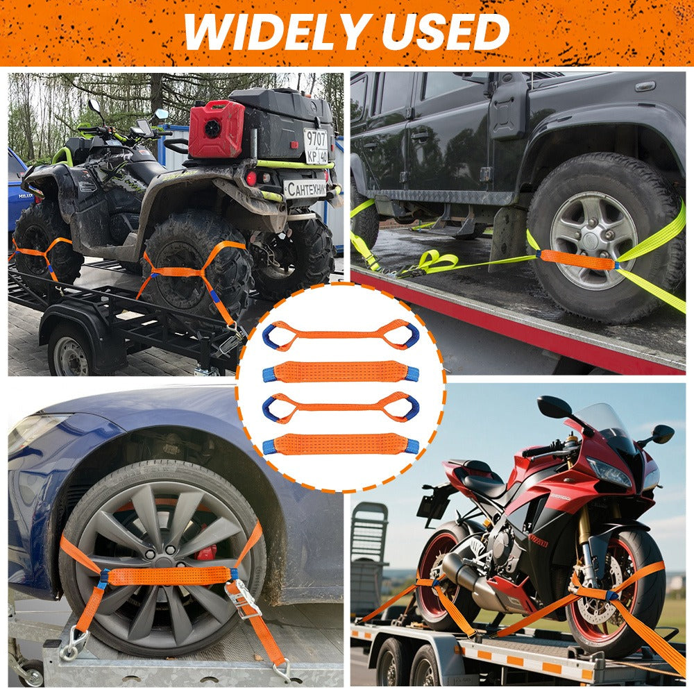 Heavy-Duty Vehicle Tie-Down Strap Set – 4-Piece for Vehicle Use – additional product view 9