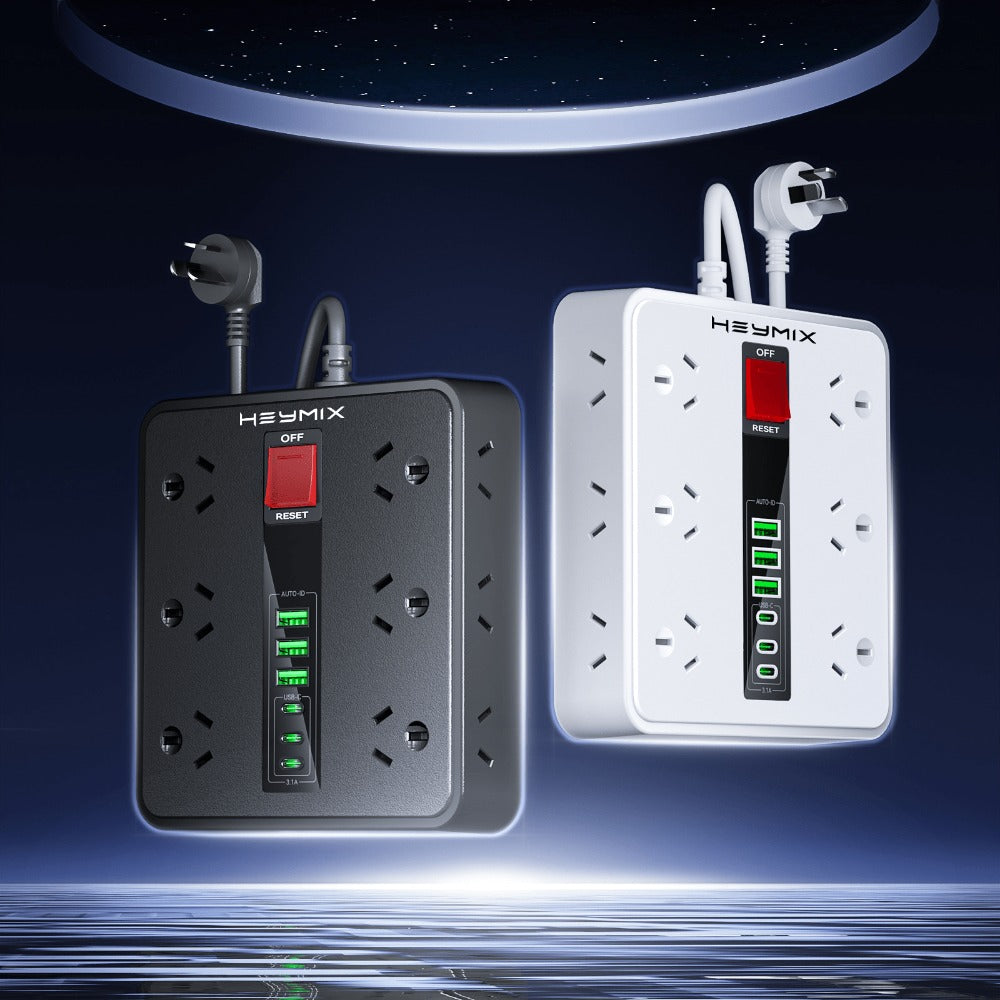 HEYMIX Power Board — Compact design for Home and Office Use – alternate product view