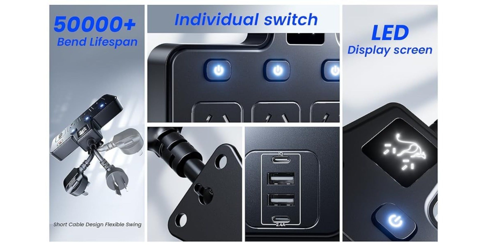 HEYMIX Power Board — Compact design for Home and Office Use – additional product view 9