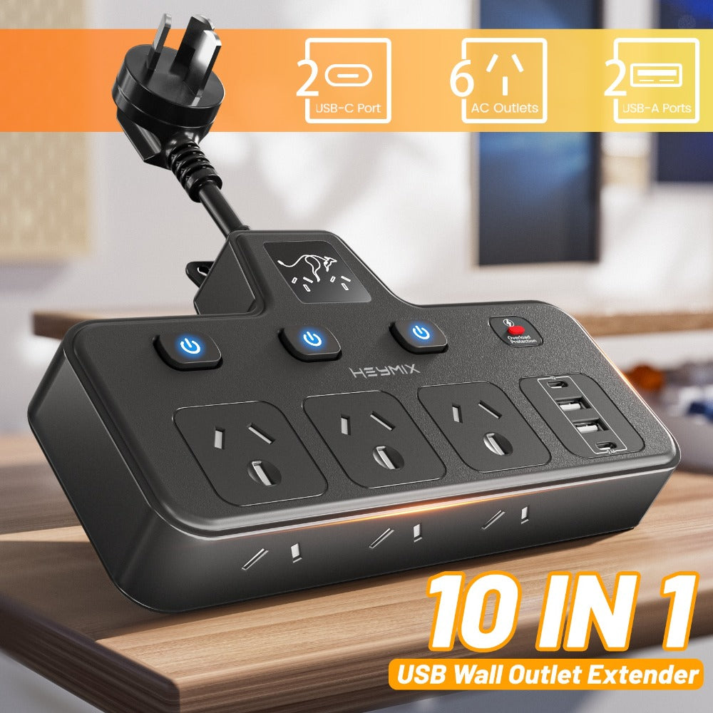 HEYMIX Power Board — Compact design for Home and Office Use – main product view