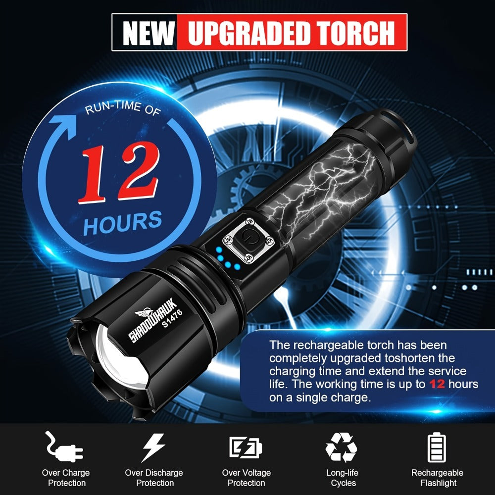 High-Lumen Rechargeable Torch detail view 6 for Australian shoppers