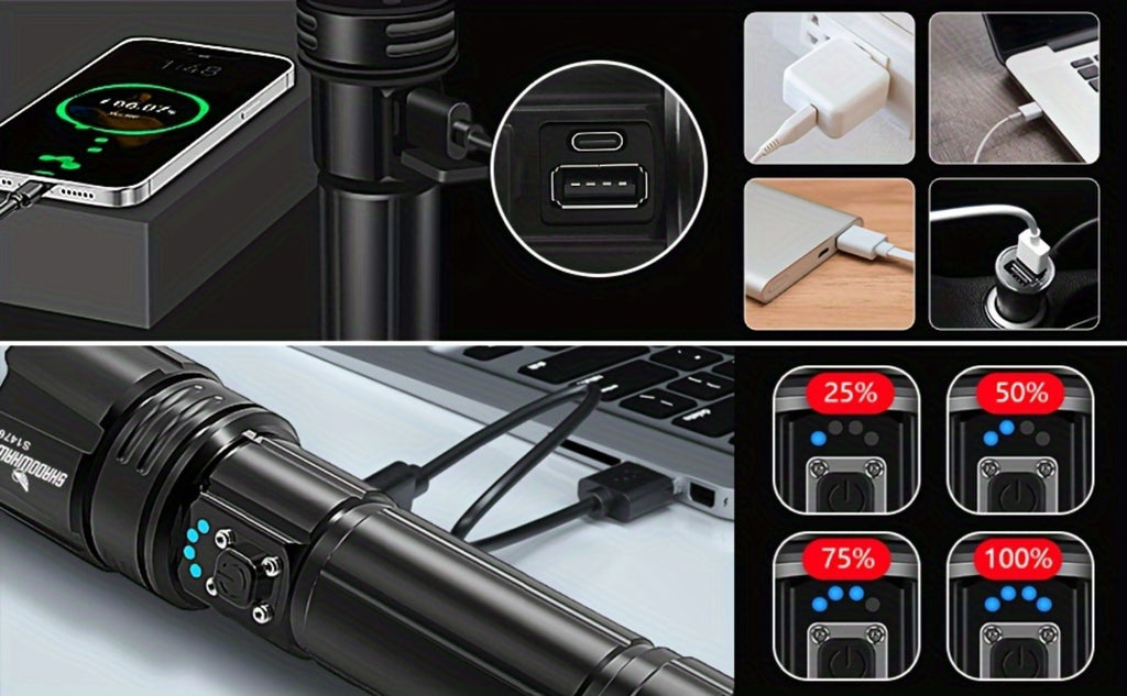 High-Lumen Rechargeable Torch detail view 13 for Australian shoppers