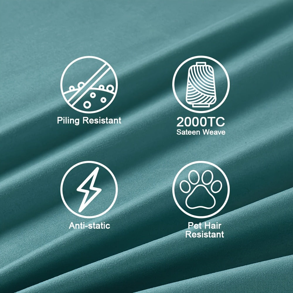 Hotel-Style Bed Sheet Set – 4-Piece Extra-Deep Pocket Bedding – alternate design view