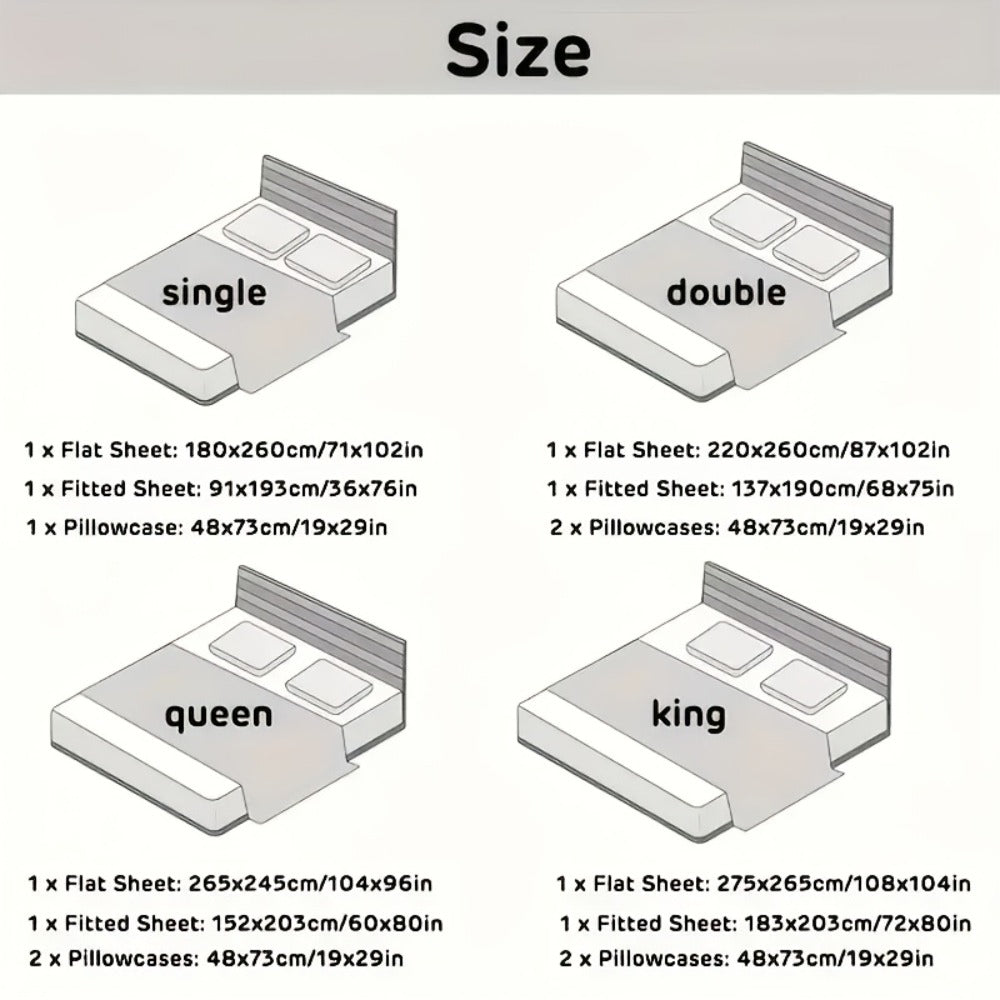 Hotel-Style Bed Sheet Set – 4-Piece Extra-Deep Pocket Bedding – design and construction details