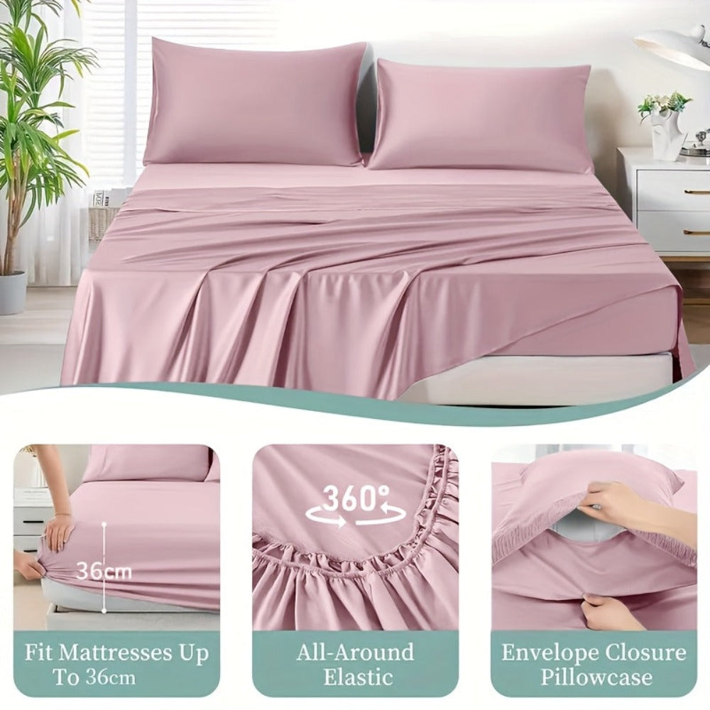 Hotel-Style Bed Sheet Set – Soft Deep-Pocket Bedroom Bedding – additional product view