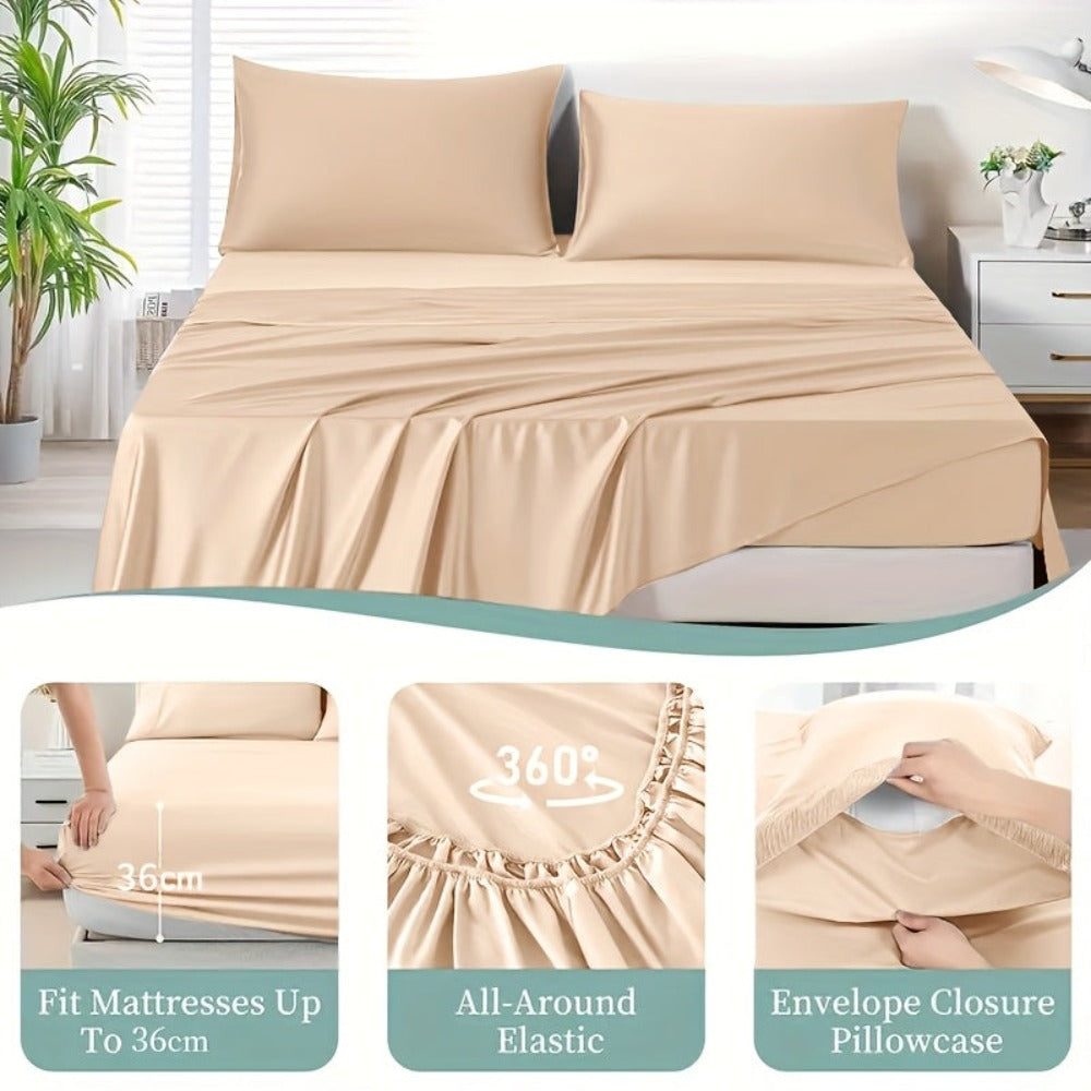Hotel-Style Bed Sheet Set – Soft Deep-Pocket Bedroom Bedding – design and construction details