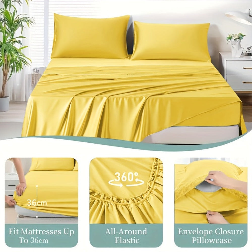 Hotel-Style Bed Sheet Set – Soft Deep-Pocket Bedroom Bedding – additional product view 12