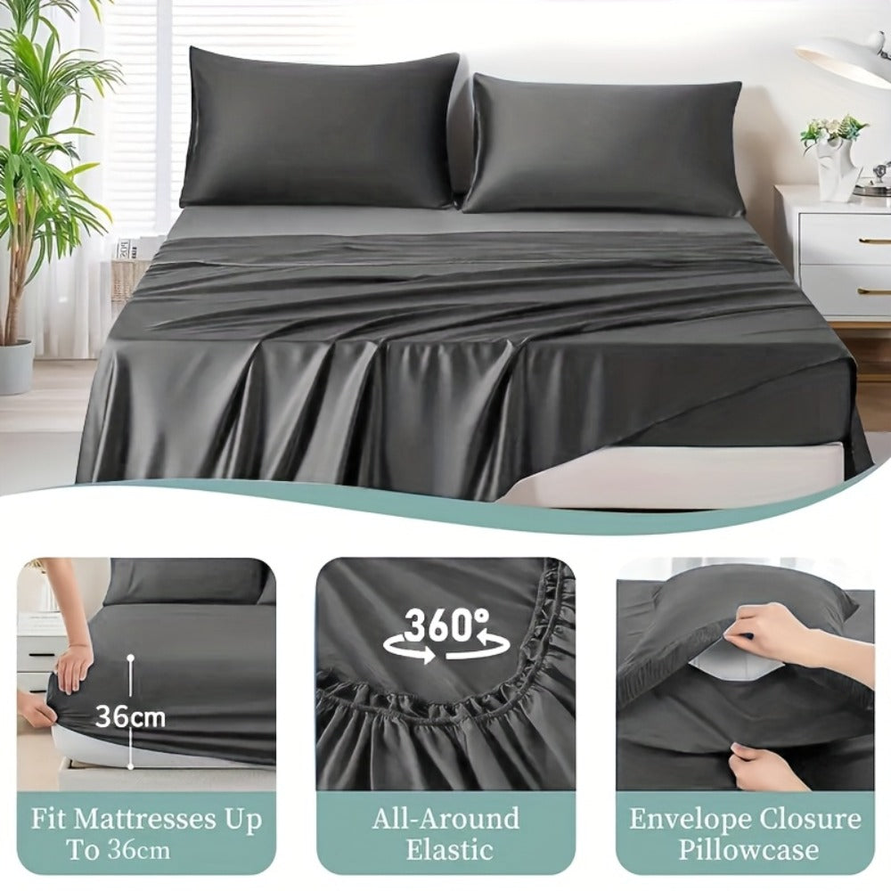 Hotel-Style Bed Sheet Set – Soft Deep-Pocket Bedroom Bedding – additional product view 18