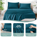 Hotel-Style Bed Sheet Set – Soft Deep-Pocket Bedroom Bedding – feature reference