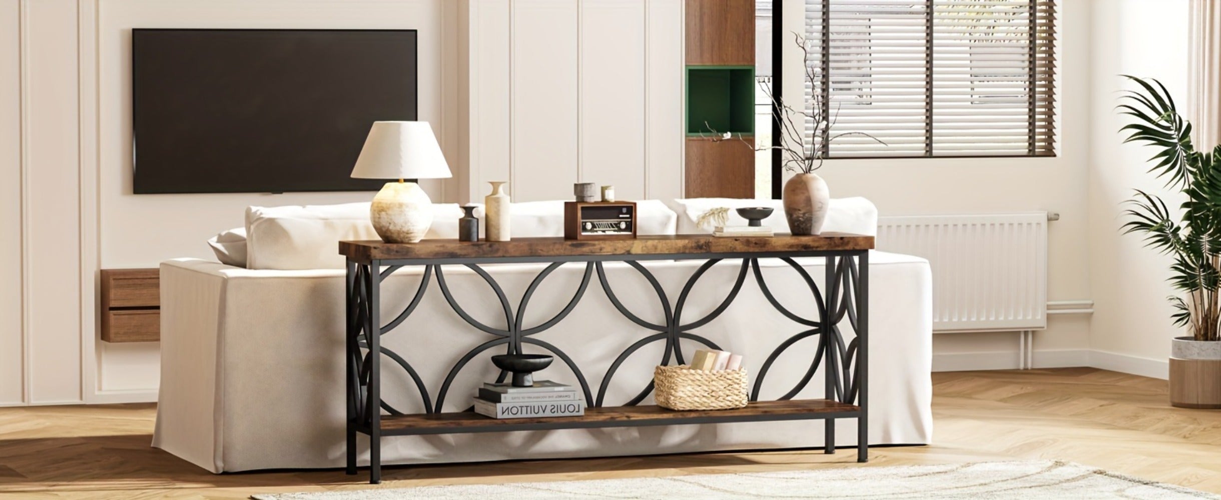 Inch Narrow Console Table – Entryway Storage & Sofa Display – additional product view 11