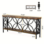 Inch Narrow Console Table – Entryway Storage & Sofa Display – close-up product details