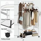 Industrial Metal Rolling Garment Rack product detail 11