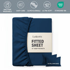 Kids Fitted Sheet Set – Breathable Deep-Pocket Bedroom Bedding – alternate product view