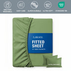 Kids Fitted Sheet Set – Breathable Deep-Pocket Bedroom Bedding – product detail angle