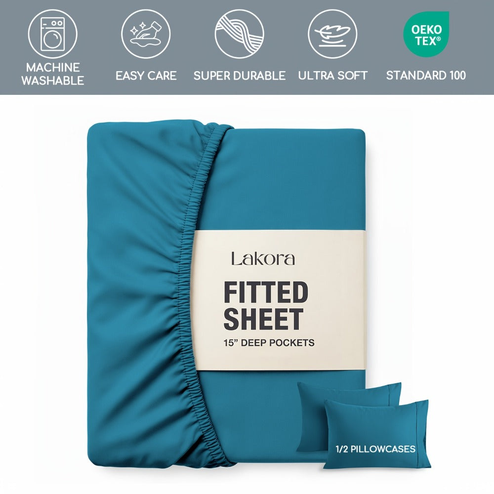 Kids Fitted Sheet Set – Breathable Deep-Pocket Bedroom Bedding – feature reference