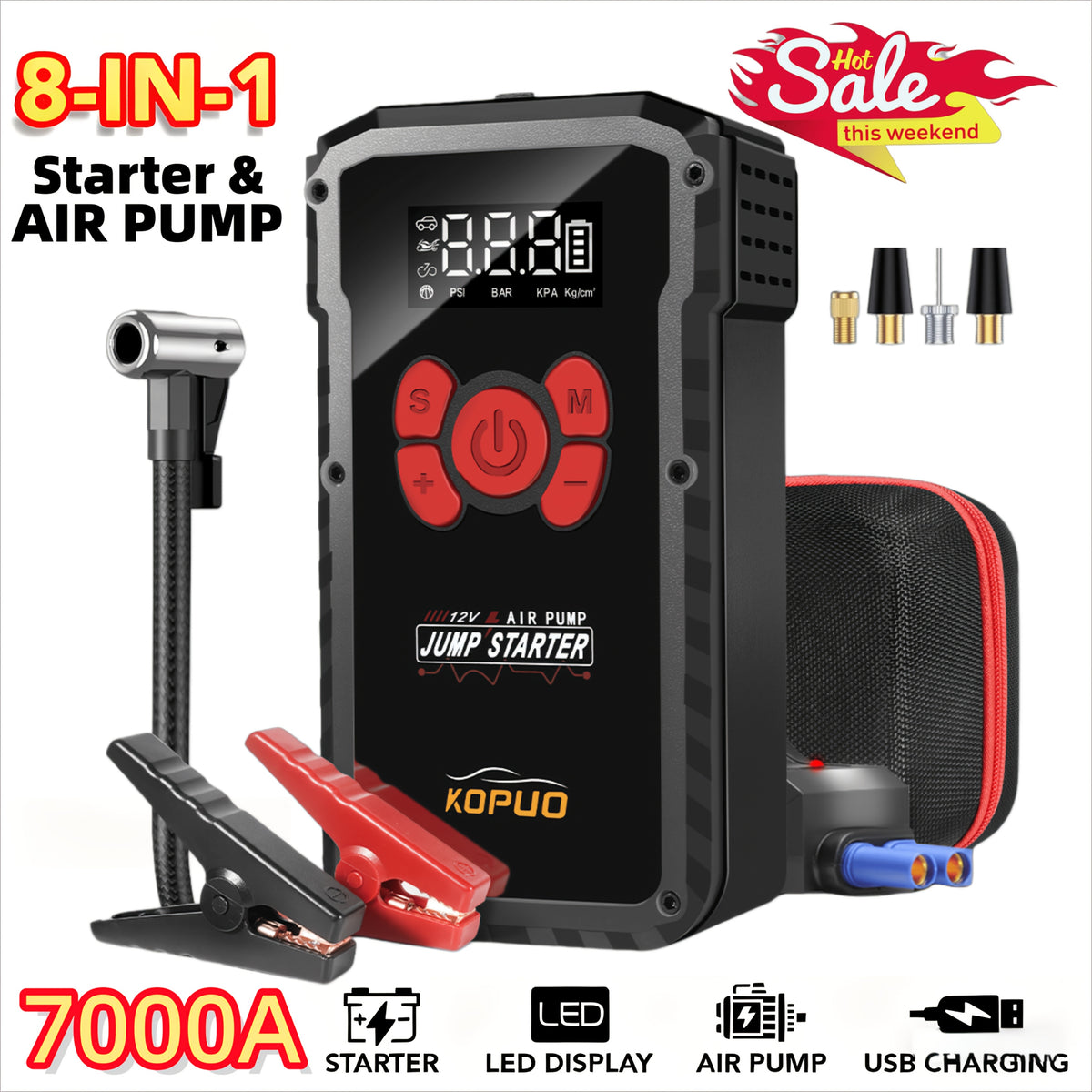 KONPCOIU Portable Car Jump Starter – 5000A for Vehicle Use – additional product view 20