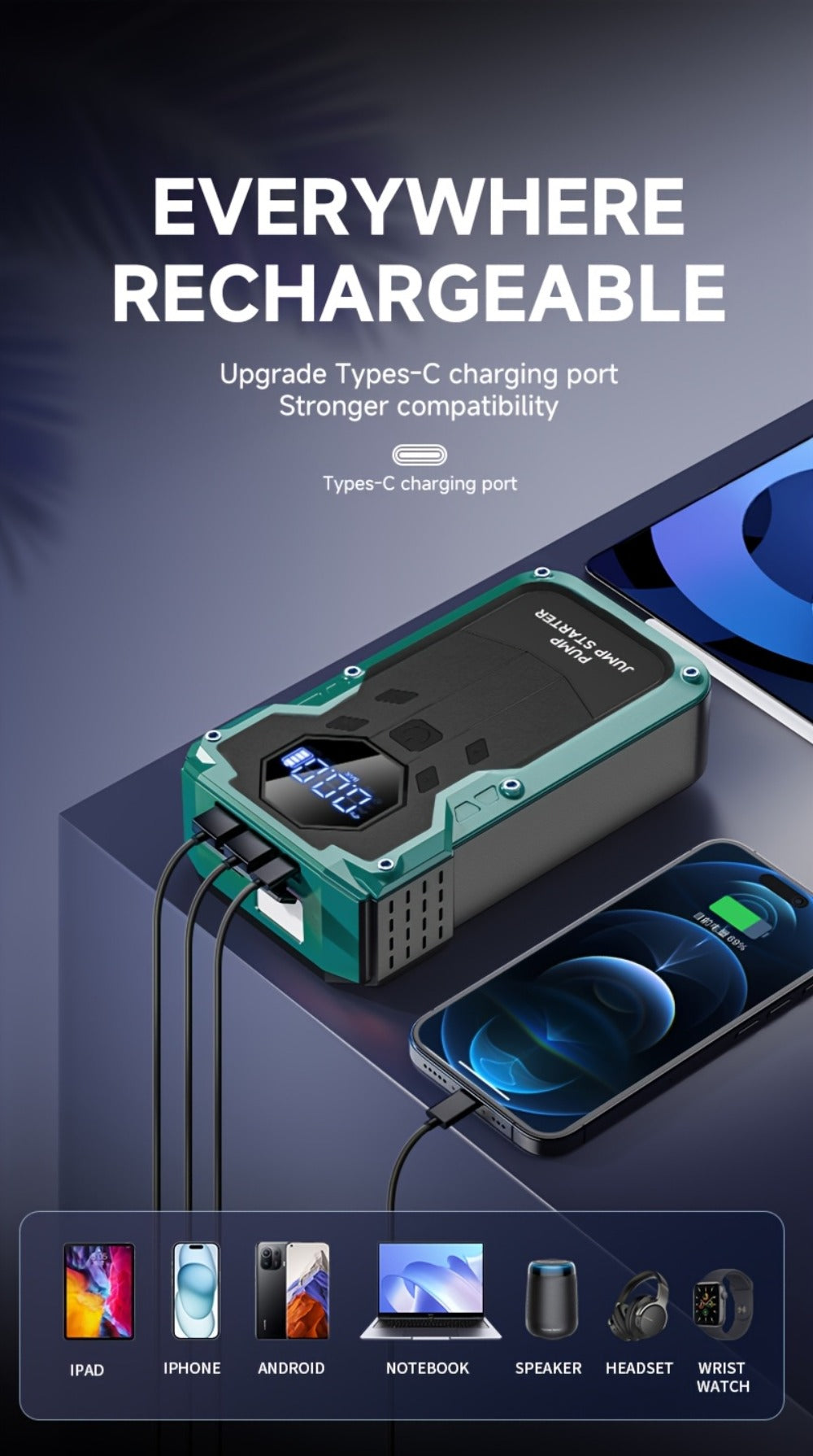 KOPUO Portable Car Jump Starter product detail 17