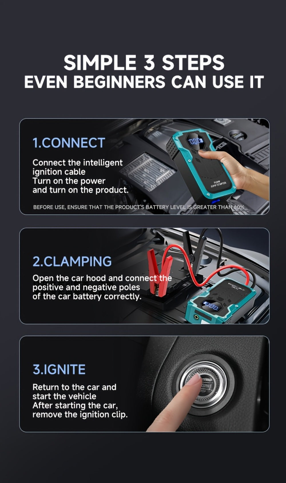 KOPUO Portable Car Jump Starter product detail 19