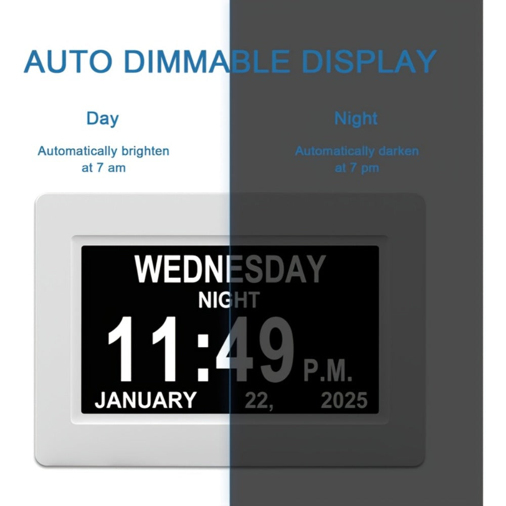 Large Digital Calendar Clock and Photo Frame detail view 10 for Australian shoppers