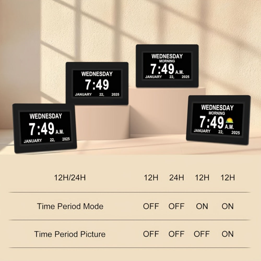 Large Digital Calendar Clock and Photo Frame detail view 9 for Australian shoppers