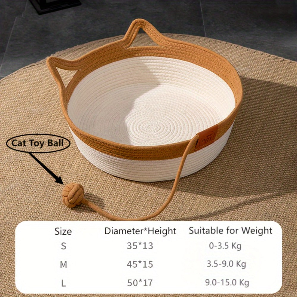 Large Natural-Fabric Cat and Dog Bed product detail 2