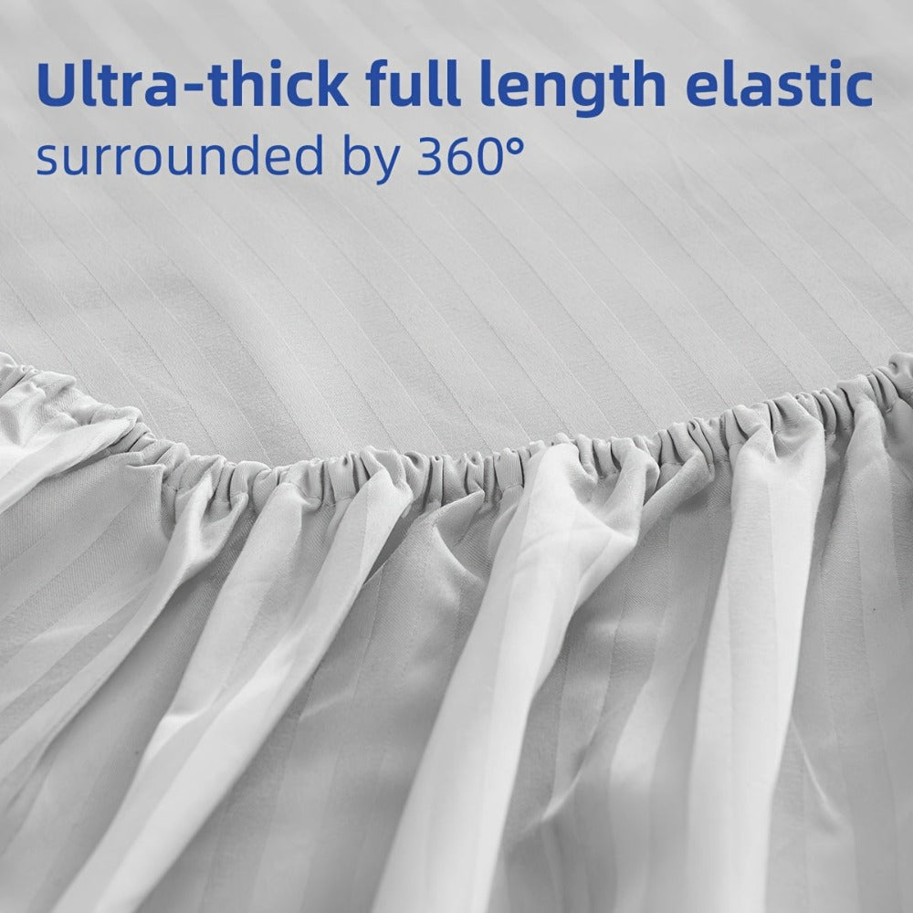 Luxury Striped Deep-Pocket Sheet Set detail view 6 for Australian shoppers